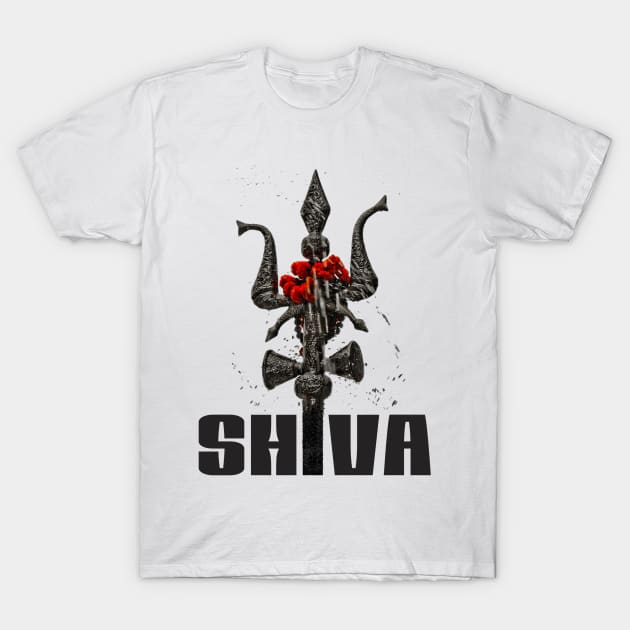 Shiva Temple Trisul Namaste India T-Shirt by PlanetMonkey